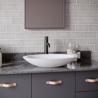Karran 1-Handle 1-Hole Vessel Faucet With Pop-up Drain, Matte Black