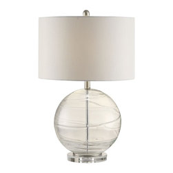 Clear Glass Globe Table Lamp - Table Lamps