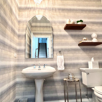 Unique Patterned Powder Room