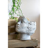 Profile Head Planter or Plant Stand, Gray, 6.9"