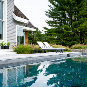 Fish Brook Overlook - Granite and Natural Stone Pool Terrace and Gunite Lap Pool