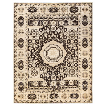 Eclectic, One-of-a-Kind Hand-Knotted Area Rug Brown, 8'8"x11'1"