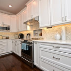 New Venetian Gold Granite with White Cabinets - Traditional - Kitchen ...