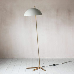 Platypus light Grey and Brass Floor Lamp - Floor Lamps