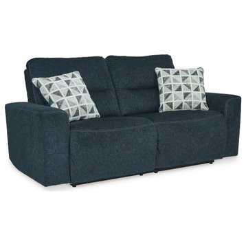 Ashley Furniture Paulestein 2-Seat Fabric Power Reclining Sofa in Blue