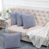 Supersoft Throw Pillow Cover 4 Piece Set, Lilac Grey