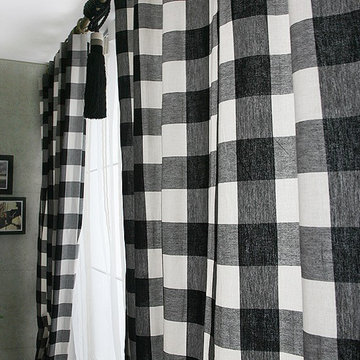 Cotton Buffalo Check Custom Made Plaid Curtain(Check 01)