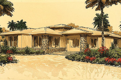 Example of a tuscan exterior home design in Phoenix