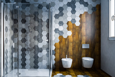 Hexagonal Bathroom