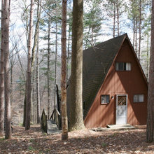 Bill's A-Frame Cabin Before and After