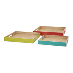 IMAX Jamye Bamboo Trays - Set Of 3 - SKU: 81310-3 - Major Kitchen Appliance Parts And Accessories