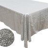 Rectangle Sequined Tablecloth, Silver, 60"x102"