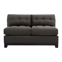 Cindy Crawford Home Metropolis Microfiber Armless Loveseat - Loveseats