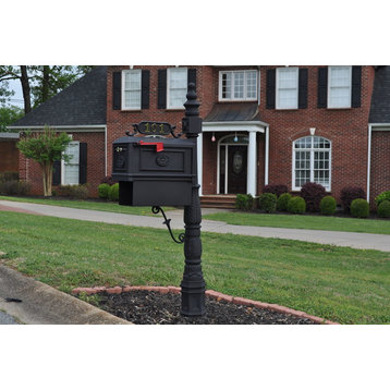 Better Box Decorative Mailbox With Paper Box, Black