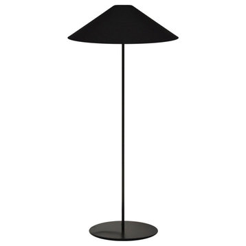 1-Light Tapered Floor Lamp With JTone Black Shade