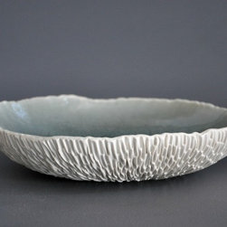 Geode Serving Bowl in Grey Sky - Home Decor