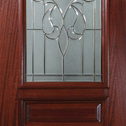 Slab Single Door 96 Wood Mahogany New Orleans Arch Top Arch Lite - Front Doors