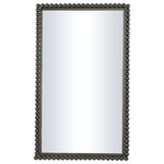 CosmoLiving by Cosmopolitan - Modern Black Metal Wall Mirror 562439 - Create a glamorous wall gallery with this large wall mirror that is best styled on vibrant to dark-toned interior spaces. This item ships in 1 carton. Can be hung vertically using the keyholes; nails and screws not included. Suitable for indoor use only. This item ships fully assembled in one piece. Made in India. This is a single black colored entryway mirror. Modern style.