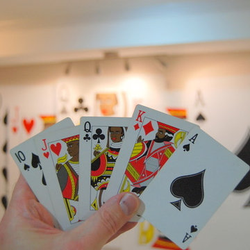 Poker Themed Mural hand-painted in a Game Room in Clinton, Maryland