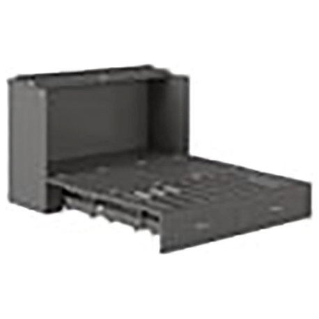 Catania Traditional Solid Wood Bed Chest with USB Charging Station in Gray