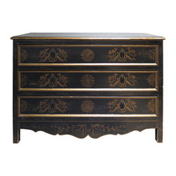 Harden Black & Gold Painted Chest - Products