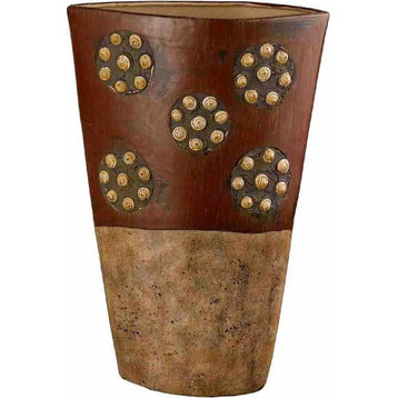 Roseville Ceramic Vase, Mahogany, Small