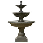 Campania - Vicobello Garden Water Fountain, Natural - This outdoor fountain is perfect for garden use. Water flows down the three tiers making tranquilizing music for all to enjoy. The Vicobello Garden Fountain is is stunning fountain your neighbors and guests alike will find enchanting. Choose from several different finish choices to be sure you have chosen the one that best suits your outdoor decor.
