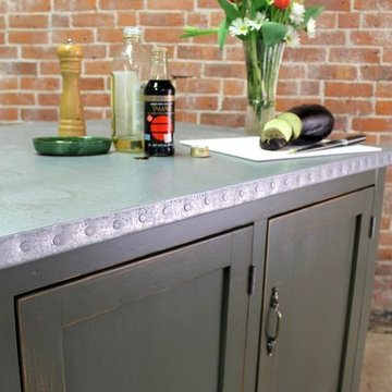Zinc Kitchen Island & Zinc Tables
