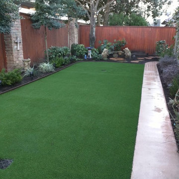 West Houston Backyard Artificial Grass