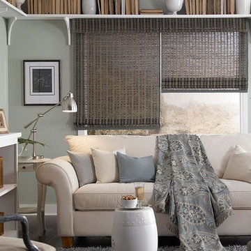 WOVEN WOOD ROMAN SHADES - WOVEN WOOD BLINDS - Lafayette Manh Truc