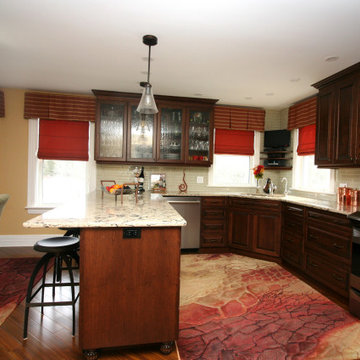 Traditional Cherry Wood Kitchen