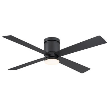 Kwartet 52" Indoor/Outdoor Ceiling Fan with LED Light Kit - Black