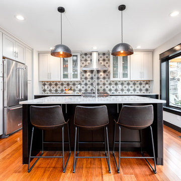 The Bright Black & White Arvada Kitchen