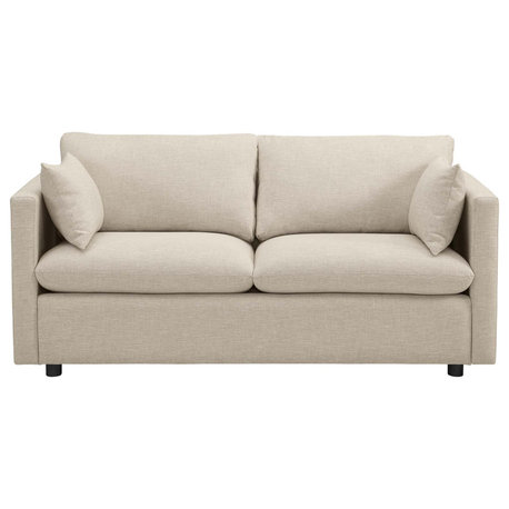 Activate Upholstered Fabric Sofa, Beige