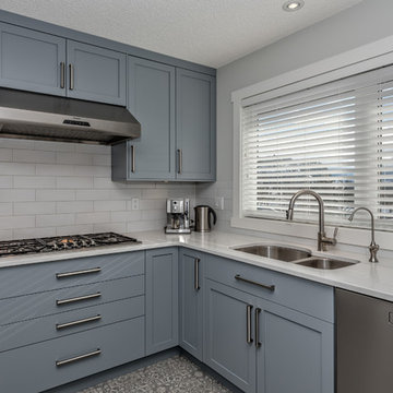 Soft Blue-Gray Kitchen