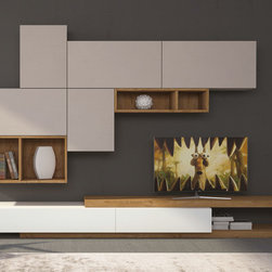 Modern Italian Wall Unit Velvet 102 by Artigian Mobili - $3,529.00 - Entertainment Centers And Tv Stands