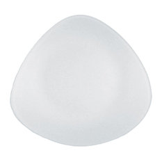 7" Seaglass Triangle Plate, Pearl