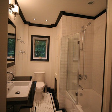 Black and white traditional bathroom remodel