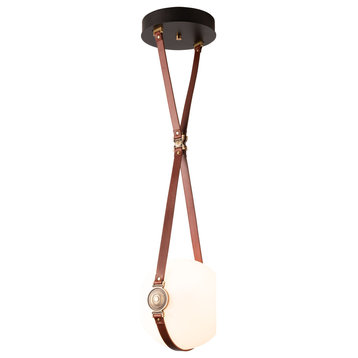 Hubbardton Forge 131040-1033 Derby Small LED Pendant in Opal Glass