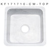 17" Farmhouse Kitchen Sinks, Reversible, Carrara White Marble