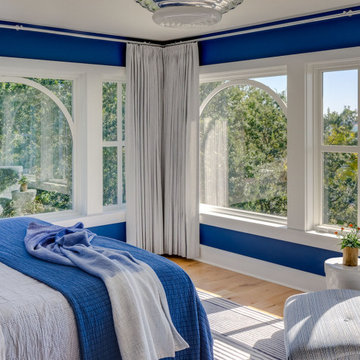 Blue & White Guest Bedroom - Pleasant Heights - Cape Cod, MA - Custom Home