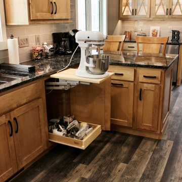 Quad Cities Kitchen Remodel with Great Storage and Maple Cabinets