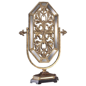 Minka Lavery Poly/Iron Mirror, Tuscan Gold With Mirror Accent