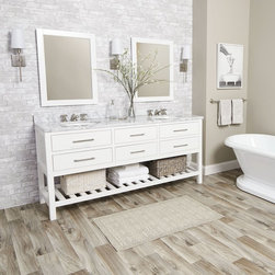 Everett 72" Oak Console Vanity - Bathroom Vanities And Sink Consoles