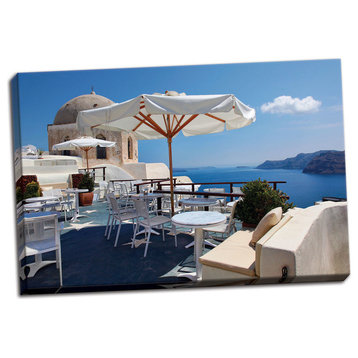 Fine Art Photograph, Restaurant in Greece II, Hand-Stretched Canvas