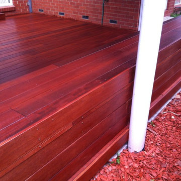 Transformation from concrete to merbau decking in Berwick