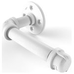 Allied Brass - Pipeline European Style Toilet Tissue Holder, Matte White - The Pipeline collection is the latest innovation for bathroom fittings from the Allied Brass Brand of products. This toilet tissue holder gives the industrial look of pipe fittings while blending aptly with both modern and traditional bathroom decor. This accessory is powder coated with lifetime materials to provide a decorative and clean finish. No wonder, this European style toilet tissue holder gives continual service for years without any trouble. The choice of superior materials makes this item free from corrosion and rust. Toilet paper holder mounts firmly with color coordinating screws and comes with a limited lifetime warranty.