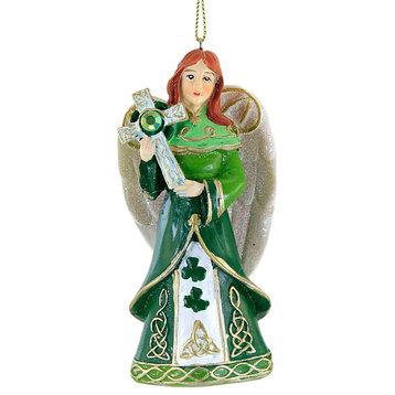 Holiday Ornament Irish Angel Orniment Christmas St. Patrick J7453 Cross