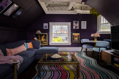 Inspiration for an eclectic family room remodel in San Francisco