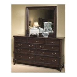 AICO Furniture - Cypress Bay Dresser in Dark Chocobean - 39050-45 - Fabric